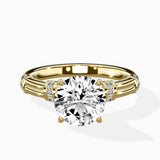 Ornate Six Prong Vintage Solitaire Ring Engagement Ring