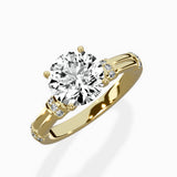 Ornate Six Prong Vintage Solitaire Ring Engagement Ring