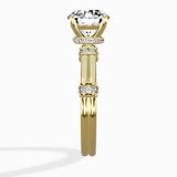 Ornate Six Prong Vintage Solitaire Ring Engagement Ring