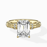 Ornate Six Prong Vintage Solitaire Ring Engagement Ring