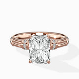Ornate Six Prong Vintage Solitaire Ring Engagement Ring