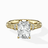 Ornate Six Prong Vintage Solitaire Ring Engagement Ring