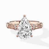 Ornate Six Prong Vintage Solitaire Ring Engagement Ring