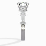 Ornate Six Prong Vintage Solitaire Ring Engagement Ring