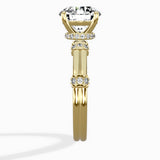Ornate Six Prong Vintage Solitaire Ring Engagement Ring