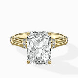Ornate Six Prong Vintage Solitaire Ring Engagement Ring