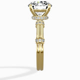 Ornate Six Prong Vintage Solitaire Ring Engagement Ring