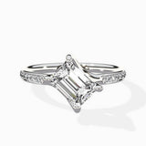 Split Shank Pave Solitaire Ring Engagement Ring