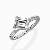 Split Shank Pave Solitaire Ring Engagement Ring