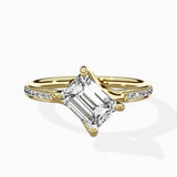 Split Shank Pave Solitaire Ring Engagement Ring