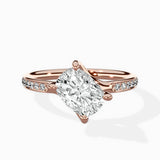 Split Shank Pave Solitaire Ring Engagement Ring