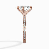 Split Shank Pave Solitaire Ring Engagement Ring