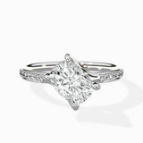 Split Shank Pave Solitaire Ring Engagement Ring