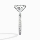 Split Shank Pave Solitaire Ring Engagement Ring