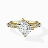 Split Shank Pave Solitaire Ring Engagement Ring