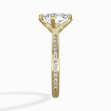 Split Shank Pave Solitaire Ring Engagement Ring