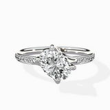 Split Shank Pave Solitaire Ring Engagement Ring