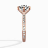 Split Shank Pave Solitaire Ring Engagement Ring
