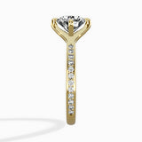 Split Shank Pave Solitaire Ring Engagement Ring
