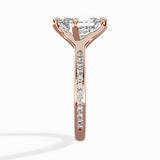 Split Shank Pave Solitaire Ring Engagement Ring