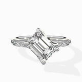 Split Shank Pave Solitaire Ring Engagement Ring