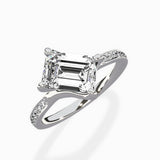Split Shank Pave Solitaire Ring Engagement Ring