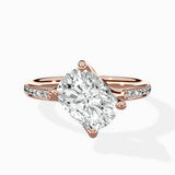 Split Shank Pave Solitaire Ring Engagement Ring