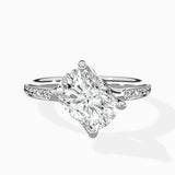 Split Shank Pave Solitaire Ring Engagement Ring