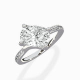 Split Shank Pave Solitaire Ring Engagement Ring