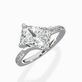 Split Shank Pave Solitaire Ring Engagement Ring