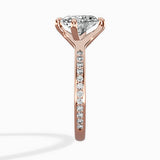 Split Shank Pave Solitaire Ring Engagement Ring