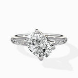 Split Shank Pave Solitaire Ring Engagement Ring