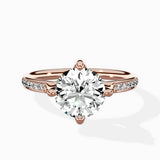 Split Shank Pave Solitaire Ring Engagement Ring
