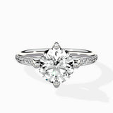 Split Shank Pave Solitaire Ring Engagement Ring