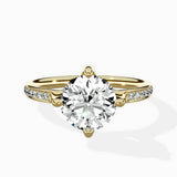 Split Shank Pave Solitaire Ring Engagement Ring