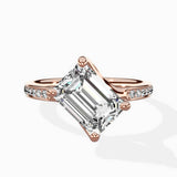 Split Shank Pave Solitaire Ring Engagement Ring