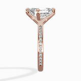 Split Shank Pave Solitaire Ring Engagement Ring