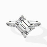 Split Shank Pave Solitaire Ring Engagement Ring