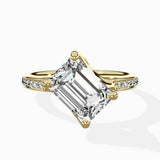 Split Shank Pave Solitaire Ring Engagement Ring