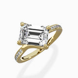 Split Shank Pave Solitaire Ring Engagement Ring