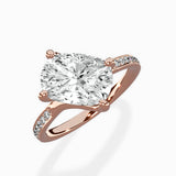 Split Shank Pave Solitaire Ring Engagement Ring