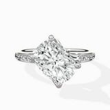 Split Shank Pave Solitaire Ring Engagement Ring