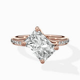 Split Shank Pave Solitaire Ring Engagement Ring