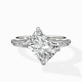 Split Shank Pave Solitaire Ring Engagement Ring