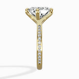 Split Shank Pave Solitaire Ring Engagement Ring