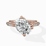 Split Shank Pave Solitaire Ring Engagement Ring