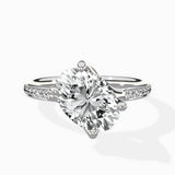 Split Shank Pave Solitaire Ring Engagement Ring