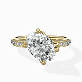 Split Shank Pave Solitaire Ring Engagement Ring