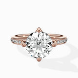 Split Shank Pave Solitaire Ring Engagement Ring