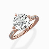 Split Shank Pave Solitaire Ring Engagement Ring